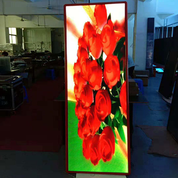 P2.5室内高清超薄广告机电子海报屏易拉宝镜子屏